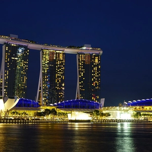 High Skyscrapers of Singapore Marina Bay