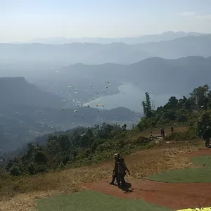 pokhara paragliding takeoff