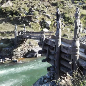 Traditional Nepali Bridge on way to Rara Lake